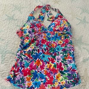 Tommy Bahama Tankini Reversible Halter Swim Top